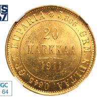 20 марок 1911 года L Для Финляндии