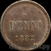 1 пенни 1882 года  Для Финляндии