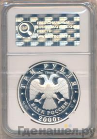 3 рубля 2000 года СПМД