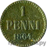 1 пенни 1864 года  Для Финляндии