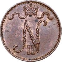 1 пенни 1908 года  Для Финляндии