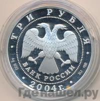 3 рубля 2004 года СПМД