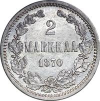 2 марки 1870 года S Для Финляндии