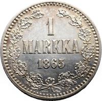 1 марка 1865 года S Для Финляндии