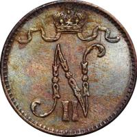 1 пенни 1906 года  Для Финляндии