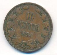 10 пенни 1895 года  Для Финляндии