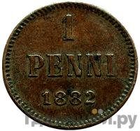 1 пенни 1882 года  Для Финляндии