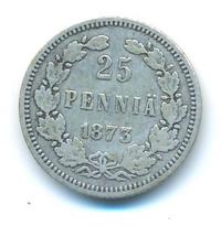25 пенни 1873 года S Для Финляндии