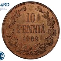 10 пенни 1909 года  Для Финляндии