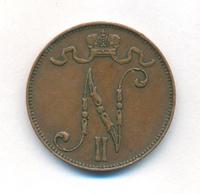 5 пенни 1908 года  Для Финляндии
