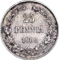 25 пенни 1909 года L Для Финляндии