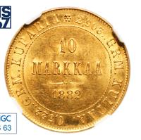 10 марок 1882 года S Для Финляндии