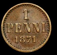 1 пенни 1871 года  Для Финляндии