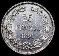 25 пенни 1891 года L Для Финляндии