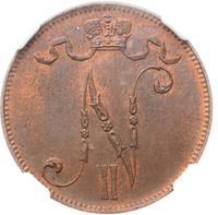 5 пенни 1908 года  Для Финляндии