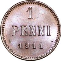 1 пенни 1911 года  Для Финляндии