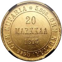 20 марок 1913 года S Для Финляндии