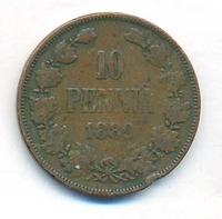 10 пенни 1889 года  Для Финляндии