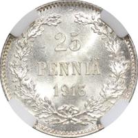 25 пенни 1913 года S Для Финляндии