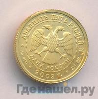 25 рублей 2003 года СПМД