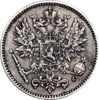 50 пенни 1908 года L Для Финляндии