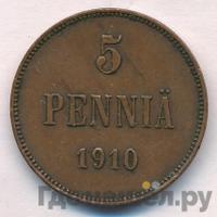 5 пенни 1910 года  Для Финляндии