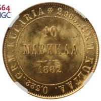 10 марок 1882 года S Для Финляндии