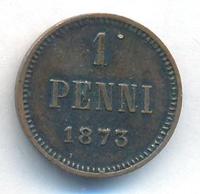 1 пенни 1873 года  Для Финляндии