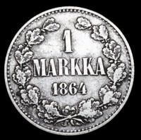 1 марка 1864 года S Для Финляндии