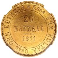 20 марок 1911 года L Для Финляндии