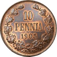 10 пенни 1905 года  Для Финляндии
