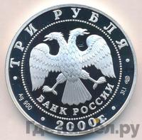 3 рубля 2000 года СПМД
