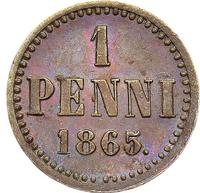 1 пенни 1865 года  Для Финляндии