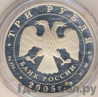 3 рубля 2005 года СПМД