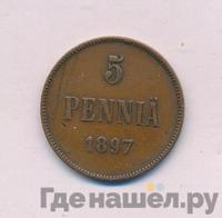 5 пенни 1897 года  Для Финляндии