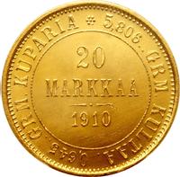 20 марок 1910 года L Для Финляндии