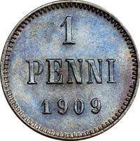 1 пенни 1909 года  Для Финляндии