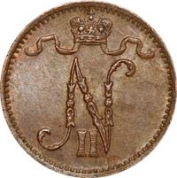 1 пенни 1909 года  Для Финляндии
