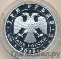 3 рубля 2009 года СПМД