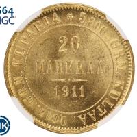 20 марок 1911 года L Для Финляндии