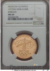 100 рублей 1977 года  Игры XXII Олимпиады Москва - Спорт и мир