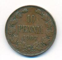 10 пенни 1907 года  Для Финляндии