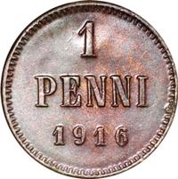 1 пенни 1916 года  Для Финляндии