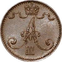 1 пенни 1893 года  Для Финляндии