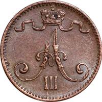 1 пенни 1883 года  Для Финляндии