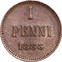 1 пенни 1883 года  Для Финляндии