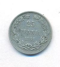 25 пенни 1891 года L Для Финляндии
