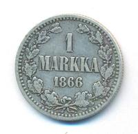 1 марка 1866 года S Для Финляндии