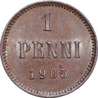 1 пенни 1905 года  Для Финляндии
