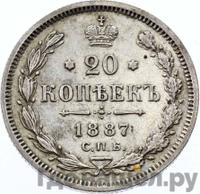 1 теньга 1887 года